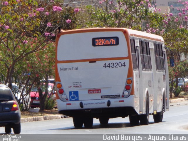 Auto Viação Marechal Brasília 443204 na cidade de Águas Claras, Distrito Federal, Brasil, por David Borges. Número da foto: #2737383.