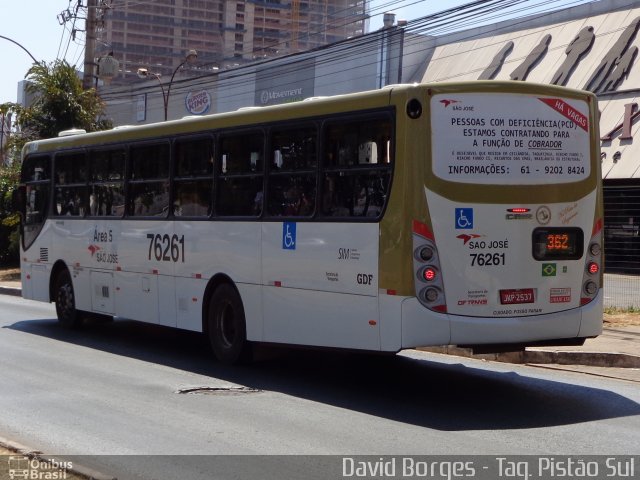 Expresso São José 76261 na cidade de Taguatinga, Distrito Federal, Brasil, por David Borges. ID da foto: 2737461.