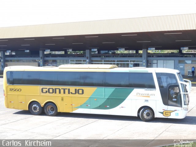 Empresa Gontijo de Transportes 11560 na cidade de Foz do Iguaçu, Paraná, Brasil, por Carlos Kircheim. ID da foto: 2686547.