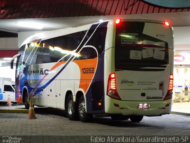 Expresso União 10262 na cidade de Guaratinguetá, São Paulo, Brasil, por Fabio Alcantara. Número da foto: #2685803.