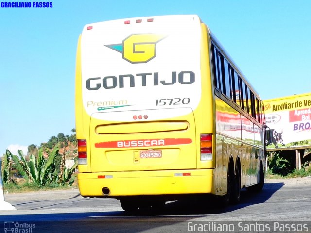 Empresa Gontijo de Transportes 15720 na cidade de Coronel Fabriciano, Minas Gerais, Brasil, por Graciliano Santos Passos. ID da foto: 2686539.