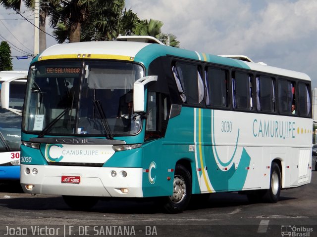 Auto Viação Camurujipe 3030 na cidade de Feira de Santana, Bahia, Brasil, por João Victor. ID da foto: 2685170.