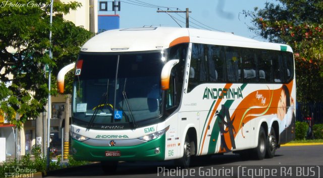 Empresa de Transportes Andorinha 6345 na cidade de Presidente Prudente, São Paulo, Brasil, por Phelipe Gabriel Campos de Souza. Número da foto: #2685807.