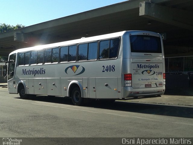 Expresso Metrópolis Transportes e Viagens 2408 na cidade de Amparo, São Paulo, Brasil, por Osni Aparecido Martins. Número da foto: #2686593.