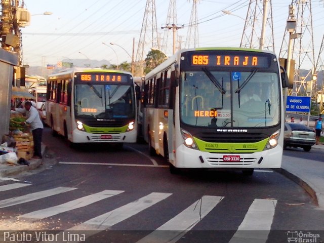 Auto Viação Três Amigos B44672 na cidade de Rio de Janeiro, Rio de Janeiro, Brasil, por Paulo Vitor Lima. Número da foto: #2684886.