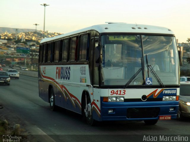 FWBuss 9413 na cidade de Belo Horizonte, Minas Gerais, Brasil, por Adão Raimundo Marcelino. ID da foto: 2686527.