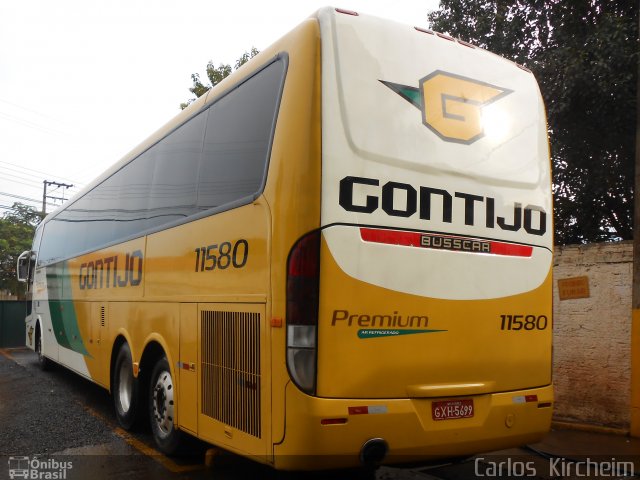 Empresa Gontijo de Transportes 11580 na cidade de Foz do Iguaçu, Paraná, Brasil, por Carlos Kircheim. Número da foto: #2686889.
