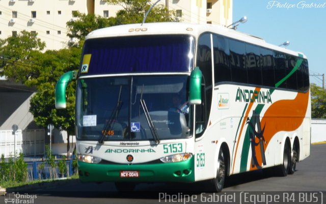 Empresa de Transportes Andorinha 5153 na cidade de Presidente Prudente, São Paulo, Brasil, por Phelipe Gabriel Campos de Souza. ID da foto: 2685865.