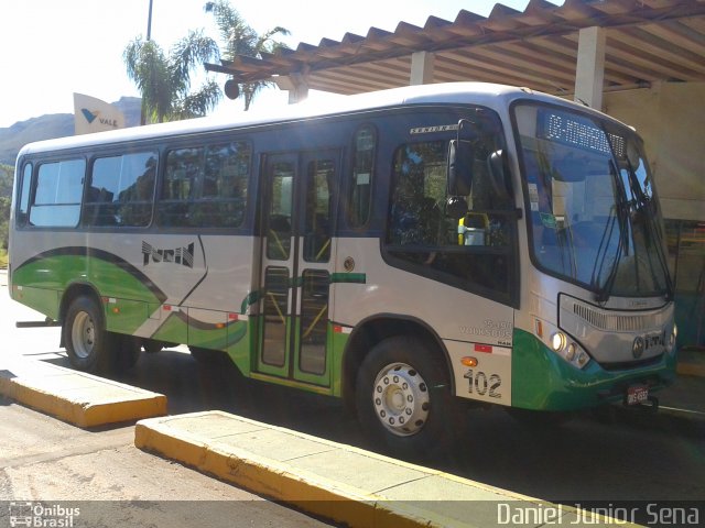Turin Transportes 102 na cidade de Itabirito, Minas Gerais, Brasil, por Daniel Junior Sena. Número da foto: #2686704.