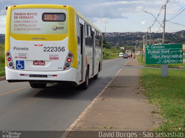 Viação Pioneira 222356 na cidade de São Sebastião, Distrito Federal, Brasil, por David Borges. ID da foto: 2739675.