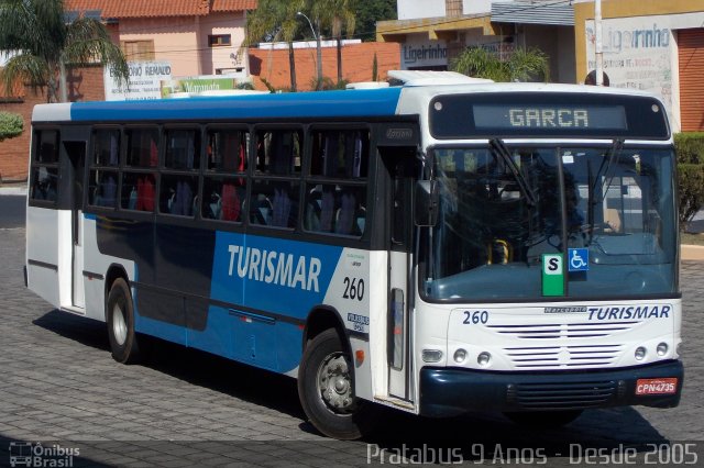 Turismar Transporte e Turismo 260 na cidade de Garça, São Paulo, Brasil, por Cristiano Soares da Silva. ID da foto: 2740865.