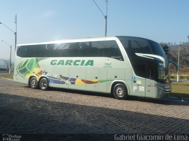 Viação Garcia 7067 na cidade de Jundiaí, São Paulo, Brasil, por Gabriel Giacomin de Lima. ID da foto: 2743346.