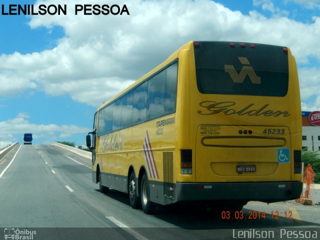 Viação Itapemirim 45233 na cidade de Caruaru, Pernambuco, Brasil, por Lenilson da Silva Pessoa. ID da foto: 2743012.