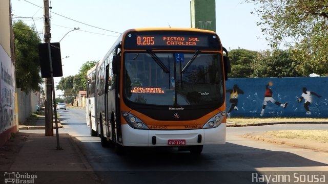 Auto Viação Marechal Brasília 44443-0 na cidade de Gama, Distrito Federal, Brasil, por Ronan dos Reis. ID da foto: 2741849.