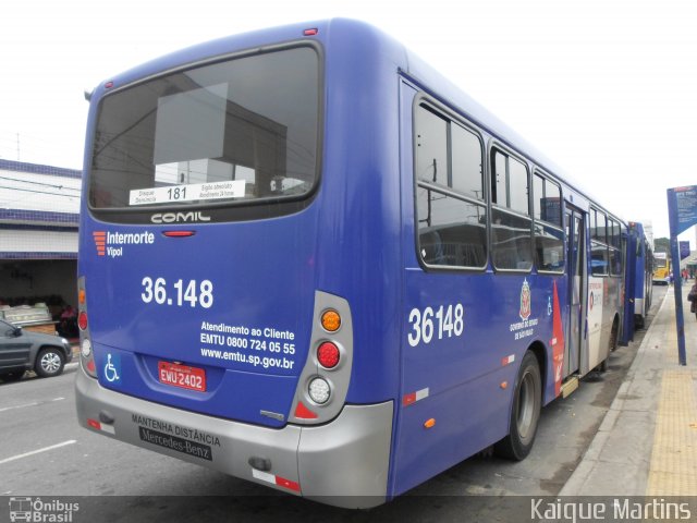 Vipol Transportes Rodoviários - TIPBUS - Transportes Intermunicipal 36.148 na cidade de São Paulo, São Paulo, Brasil, por Kaique Martins. ID da foto: 2743492.