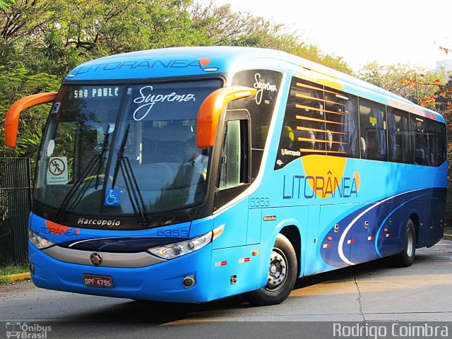 Litorânea Transportes Coletivos 5353 na cidade de São Paulo, São Paulo, Brasil, por Rodrigo Coimbra. Número da foto: #2742585.