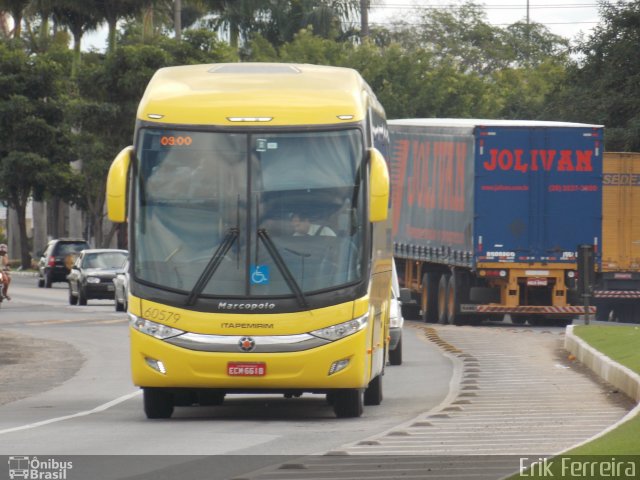 Viação Itapemirim 60579 na cidade de Campos dos Goytacazes, Rio de Janeiro, Brasil, por Erik Ferreira. Número da foto: #2687770.