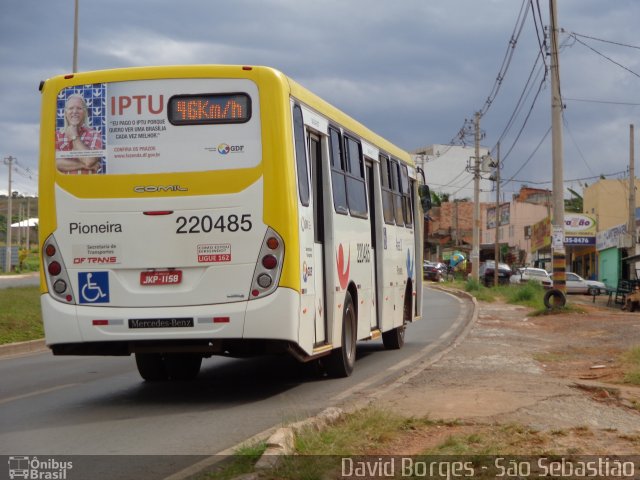 Viação Pioneira 220485 na cidade de São Sebastião, Distrito Federal, Brasil, por David Borges. Número da foto: #2688987.