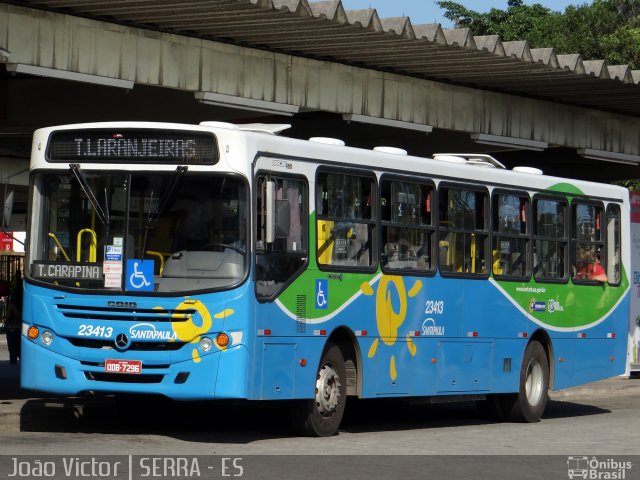 Expresso Santa Paula 23413 na cidade de Serra, Espírito Santo, Brasil, por João Victor. ID da foto: 2688895.