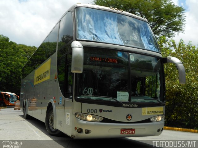 Viação Itapemirim 008 na cidade de São Paulo, São Paulo, Brasil, por Stefano  Rodrigues dos Santos. ID da foto: 2690736.