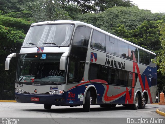 Expresso Maringá 5102 na cidade de São Paulo, São Paulo, Brasil, por Douglas Alvim. Número da foto: #2689903.