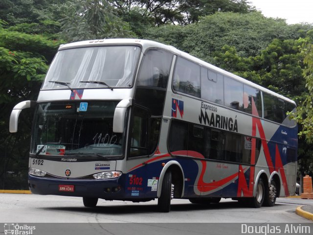 Expresso Maringá 5102 na cidade de São Paulo, São Paulo, Brasil, por Douglas Alvim. ID da foto: 2689903.