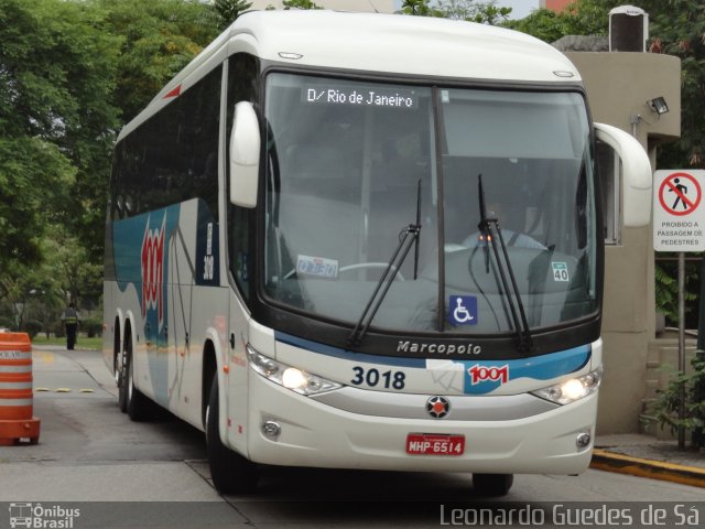 Auto Viação 1001 3018 na cidade de São Paulo, São Paulo, Brasil, por Leonardo Guedes de Sá. Número da foto: #2689248.