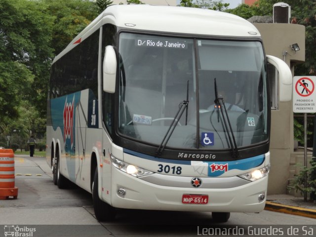 Auto Viação 1001 3018 na cidade de São Paulo, São Paulo, Brasil, por Leonardo Guedes de Sá. ID da foto: 2689248.