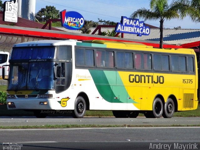 Empresa Gontijo de Transportes 15375 na cidade de Ribeirão Vermelho, Minas Gerais, Brasil, por Andrey Gustavo. ID da foto: 2689720.