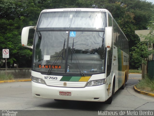 Empresa Gontijo de Transportes 12760 na cidade de São Paulo, São Paulo, Brasil, por Matheus de Melo Bento. Número da foto: #2691301.