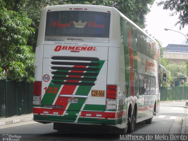 Expreso Internacional Ormeño 122 na cidade de São Paulo, São Paulo, Brasil, por Matheus de Melo Bento. ID da foto: 2691347.