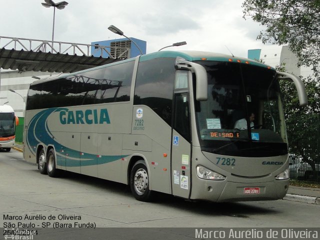 Viação Garcia 7282 na cidade de São Paulo, São Paulo, Brasil, por Marco Aurélio de Oliveira. ID da foto: 2692747.