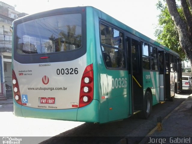 Auto Viação Urubupungá 00326 na cidade de São Paulo, São Paulo, Brasil, por Jorge  Gabriel. Número da foto: #2692786.
