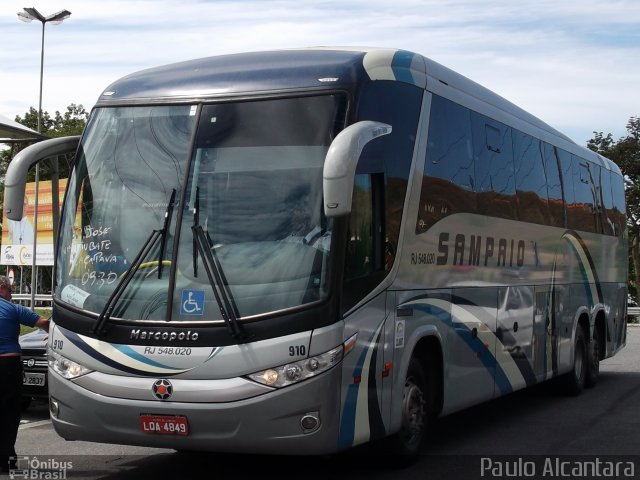 Viação Sampaio 910 na cidade de Aparecida, São Paulo, Brasil, por Paulo Alcantara. ID da foto: 2693026.