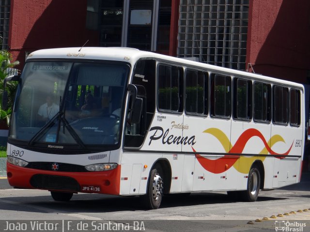 Plenna Transportes e Serviços 890 na cidade de Feira de Santana, Bahia, Brasil, por João Victor. ID da foto: 2694653.