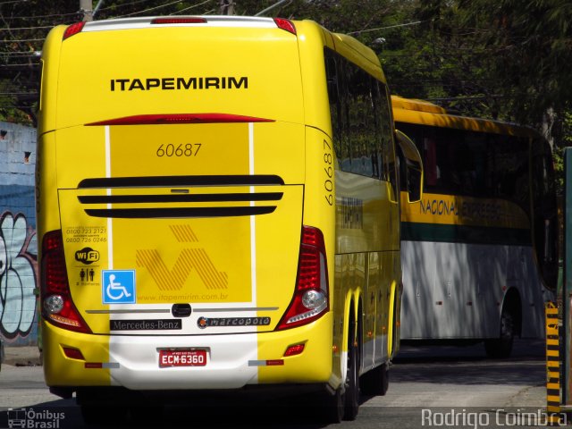 Viação Itapemirim 60687 na cidade de São Paulo, São Paulo, Brasil, por Rodrigo Coimbra. ID da foto: 2697381.