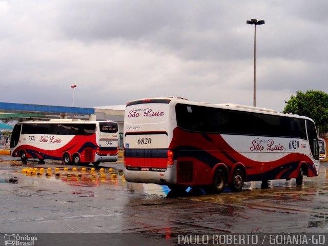 Expresso São Luiz 6820 na cidade de Goiânia, Goiás, Brasil, por Paulo Roberto de Morais Amorim. Número da foto: #2697886.