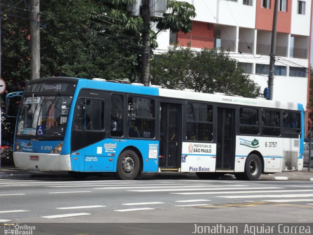 Viação Paratodos > São Jorge > Metropolitana São Paulo > Mobibrasil 6 3757 na cidade de São Paulo, São Paulo, Brasil, por Jonathan  Aguiar Correa. Número da foto: #2746394.