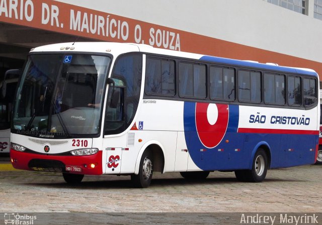 Viação São Cristóvão 2310 na cidade de Lavras, Minas Gerais, Brasil, por Andrey Gustavo. Número da foto: #2745275.