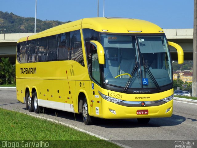 Viação Itapemirim 60735 na cidade de Florianópolis, Santa Catarina, Brasil, por Diogo de Carvalho Silva. ID da foto: 2746241.