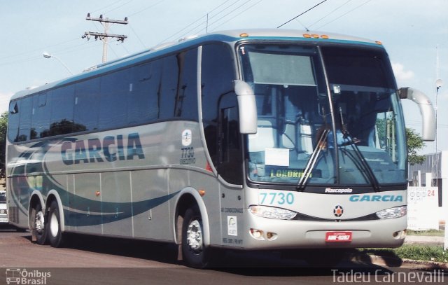 Viação Garcia 7730 na cidade de Cornélio Procópio, Paraná, Brasil, por Tadeu Carnevalli. ID da foto: 2745712.