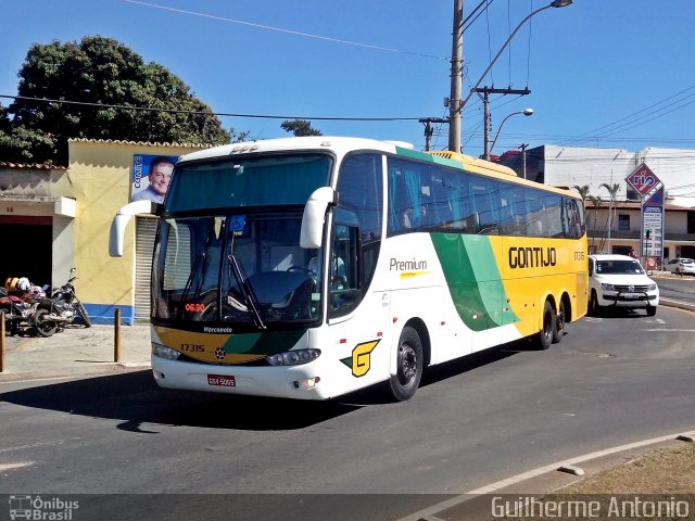 Empresa Gontijo de Transportes 17315 na cidade de Araxá, Minas Gerais, Brasil, por Guilherme Antonio. Número da foto: #2764999.
