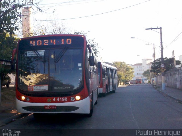 Express Transportes Urbanos Ltda 4 4198 na cidade de São Paulo, São Paulo, Brasil, por Paulo Henrique. Número da foto: #2765697.
