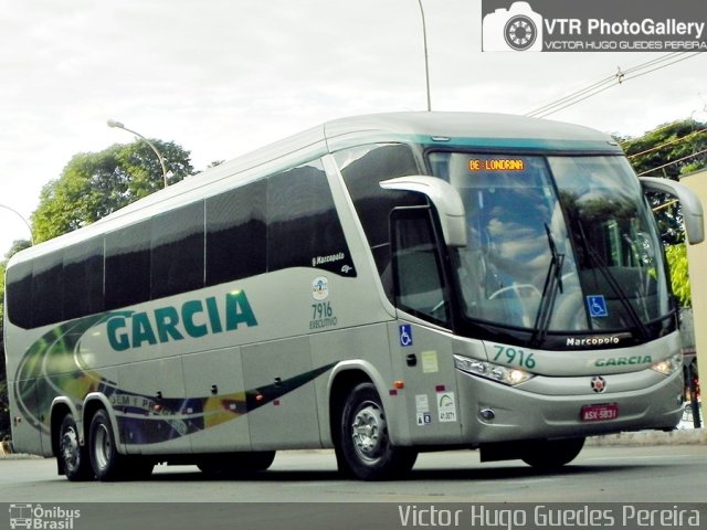 Viação Garcia 7916 na cidade de Maringá, Paraná, Brasil, por Victor Hugo Guedes Pereira. ID da foto: 2766596.