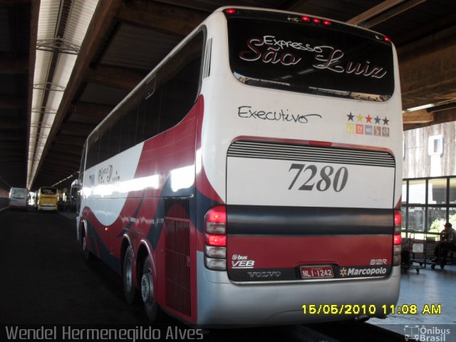 Expresso São Luiz 7280 na cidade de Brasília, Distrito Federal, Brasil, por Wendel Hermenegildo Alves. Número da foto: #2766121.