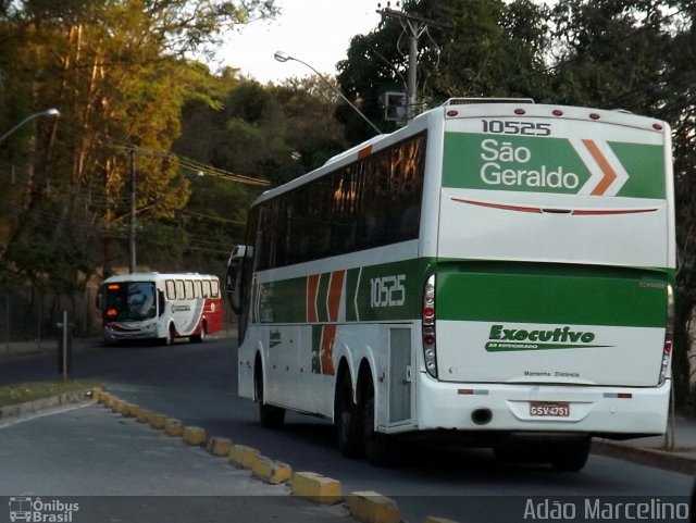 Cia. São Geraldo de Viação 10525 na cidade de Belo Horizonte, Minas Gerais, Brasil, por Adão Raimundo Marcelino. ID da foto: 2767217.