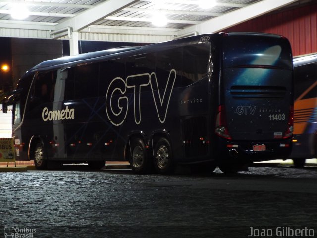 Viação Cometa 11403 na cidade de Guaratinguetá, São Paulo, Brasil, por Joao Gilberto. ID da foto: 2767853.