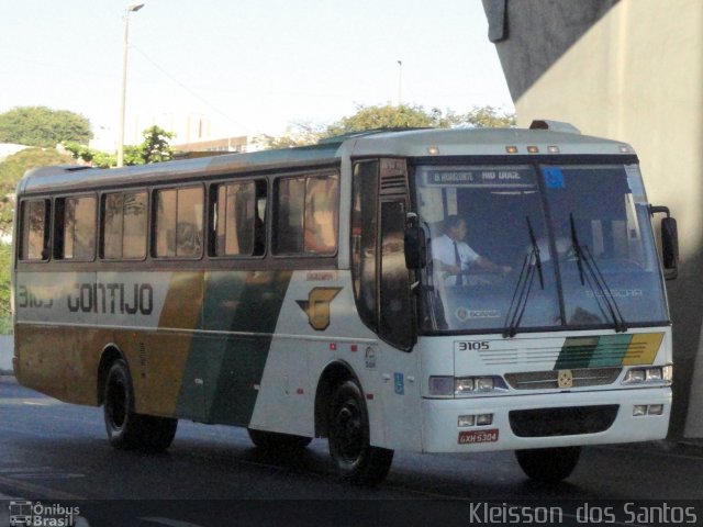 Empresa Gontijo de Transportes 3105 na cidade de Belo Horizonte, Minas Gerais, Brasil, por Kleisson  dos Santos. ID da foto: 2772912.