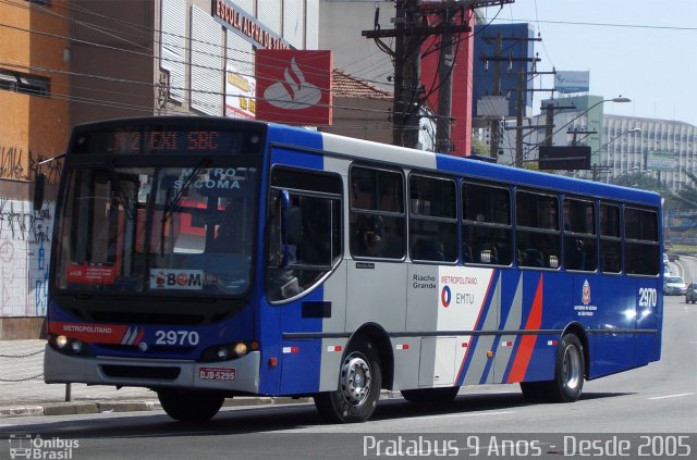 Viação Riacho Grande 2970 na cidade de São Bernardo do Campo, São Paulo, Brasil, por Cristiano Soares da Silva. ID da foto: 2774707.