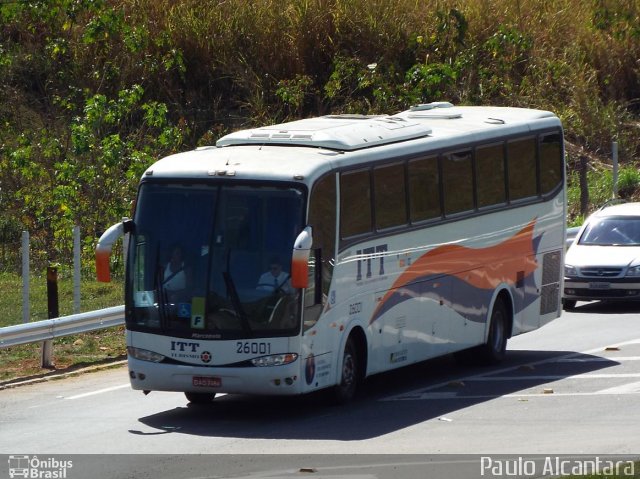 ITT - Itatiba Transporte e Turismo 26001 na cidade de Aparecida, São Paulo, Brasil, por Paulo Alcantara. ID da foto: 2776705.